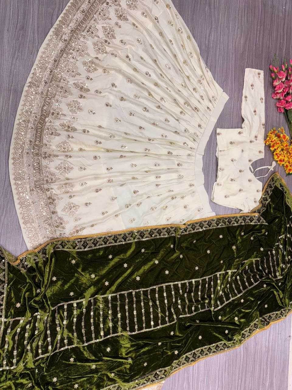 Chinon Silk Designer Traditional Embroidered Lehenga - MYLUXURY LANE ENTERPRISE